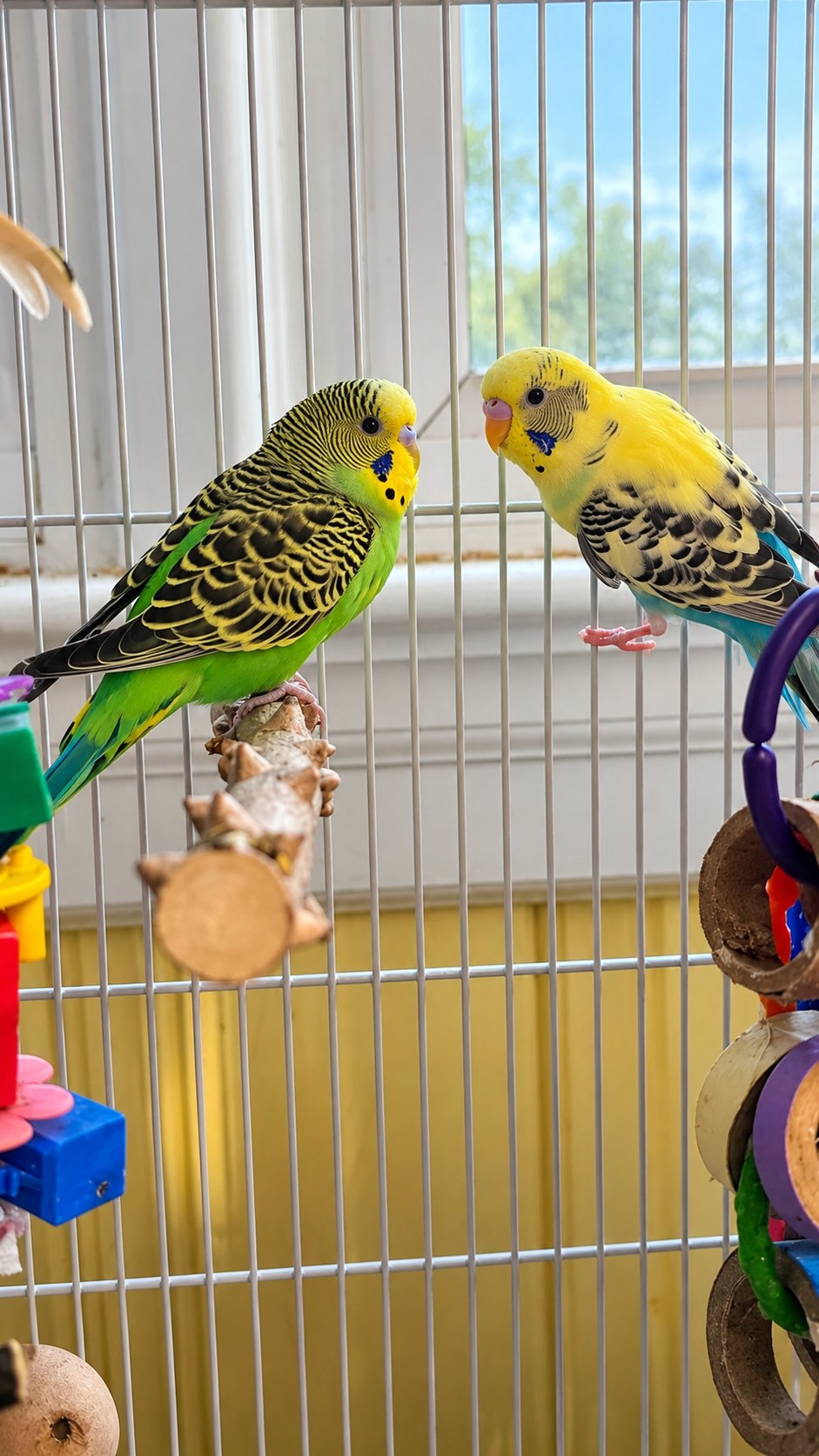 Coco & Mango, Budgies, available for adoption